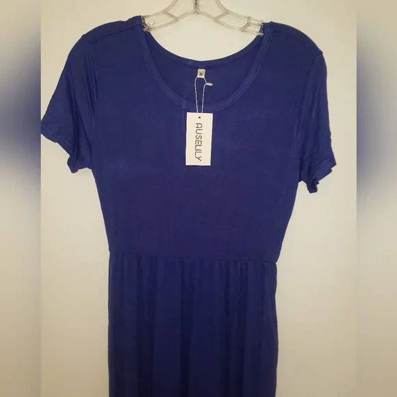 AUSELILY Women Short Sleeve Maxi Dress - Picture 3 of 3